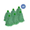 MSV Lot de 6 franges à serpillière de rechange en microfibre Vert New