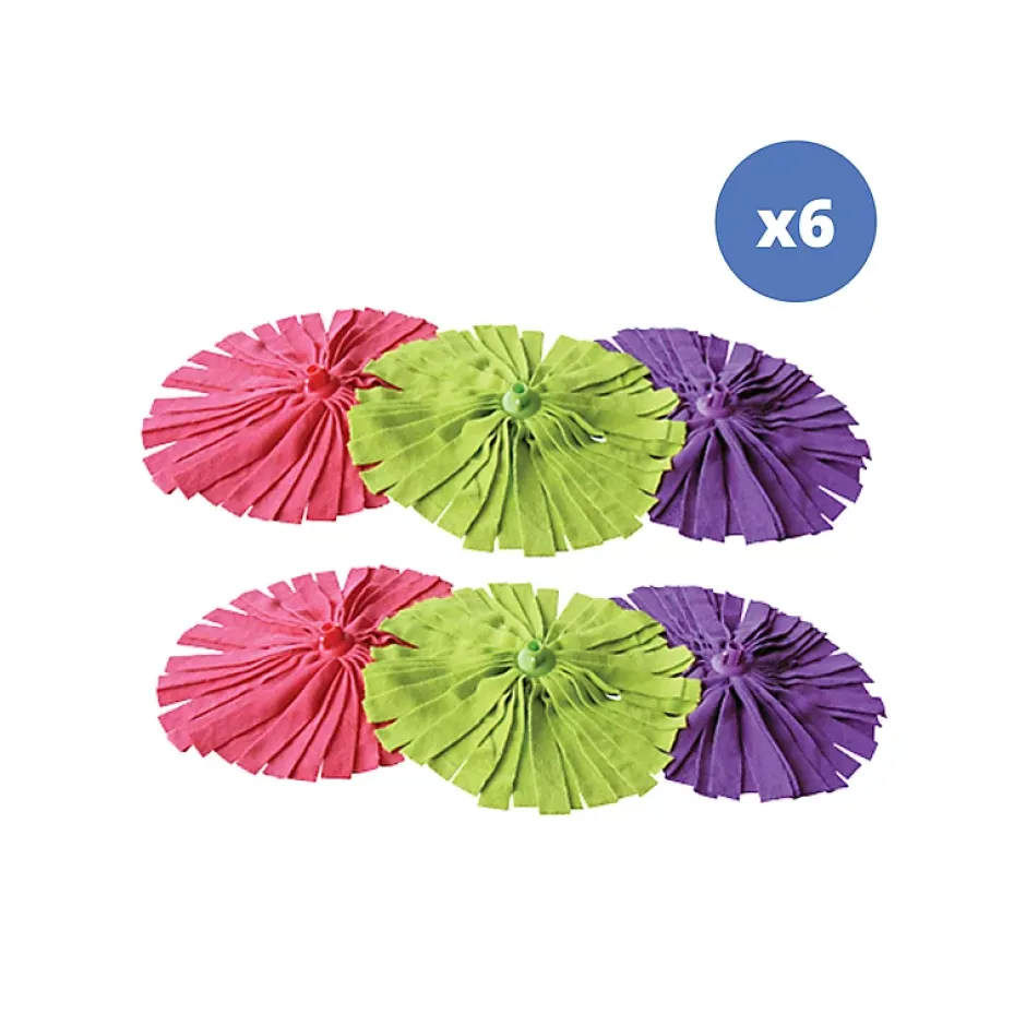 MSV Lot de 6 franges bandelettes à serpillière en microfibre Online
