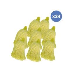 MSV Lot de 24 franges en microfibre jaune