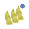 MSV Lot de 6 franges en microfibre jaune Best