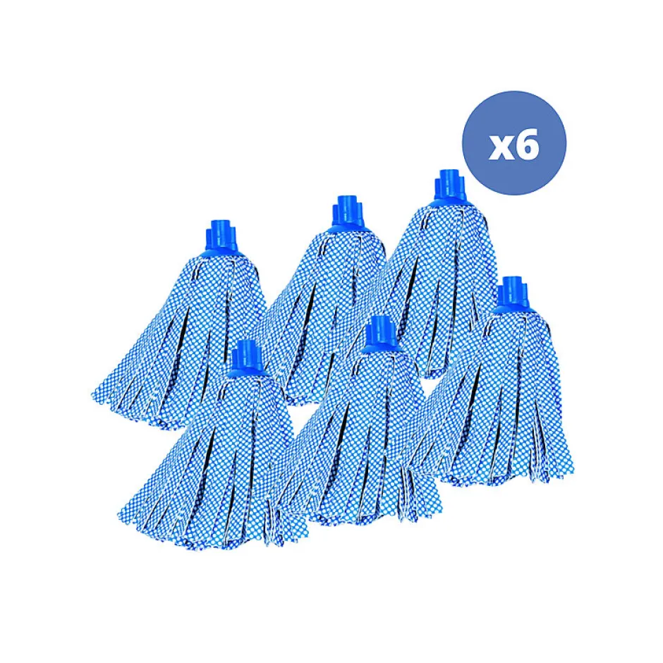 MSV Lot de 6 franges en viscose bleu