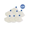 MSV Lot de 24 franges microfibre blanc 150g Discount