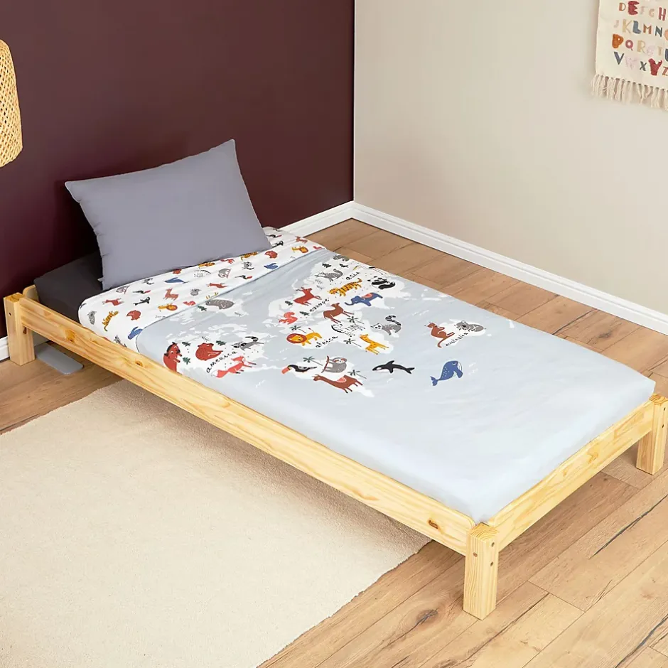 Idimex Lot de 2 lits superposables 90x190 cm RINO en pin massif, vernis naturel Sale