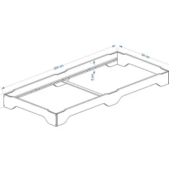 Idimex Lot de 2 lits superposables RONNY en pin, 90 x 200 cm, vernis naturel