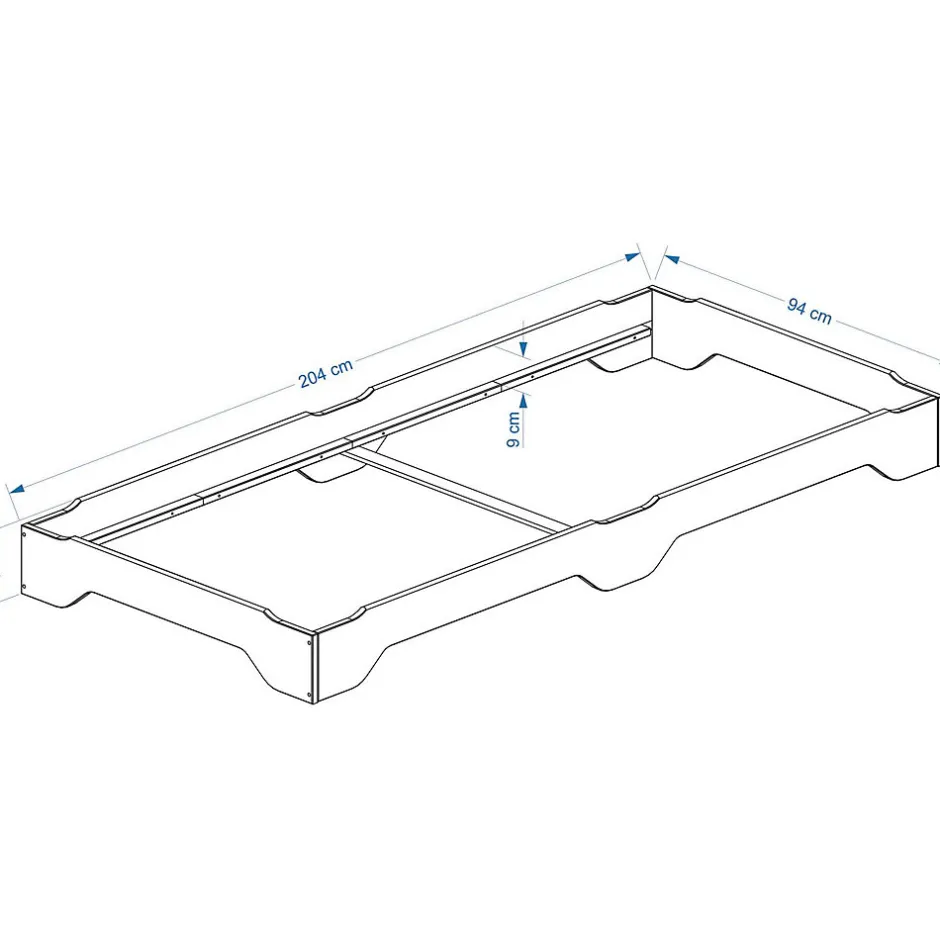 Idimex Lot de 2 lits superposables RONNY en pin, 90 x 200 cm, lasuré blanc Discount
