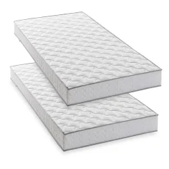 Deko Dream Lot de 2 matelas - 90 x 190 cm - Mousse - 14 cm - 5 zones de confort - - Hahtuva
