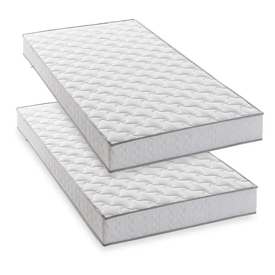 Deko Dream Lot de 2 matelas - 90 x 190 cm - Mousse - 14 cm - 5 zones de confort - - Hahtuva
