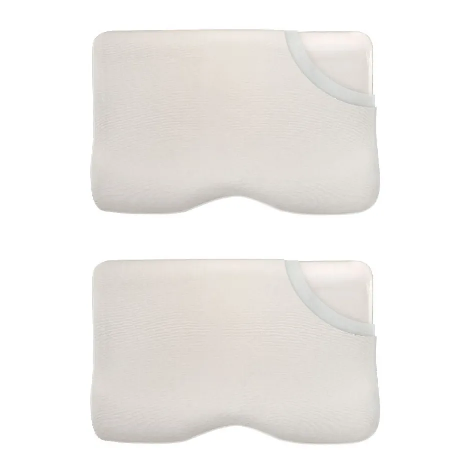 Inphysio Lot de 2 oreillers avec taies d'oreiller en bambou et taie d'oreiller en coton - Confort Plus Clearance