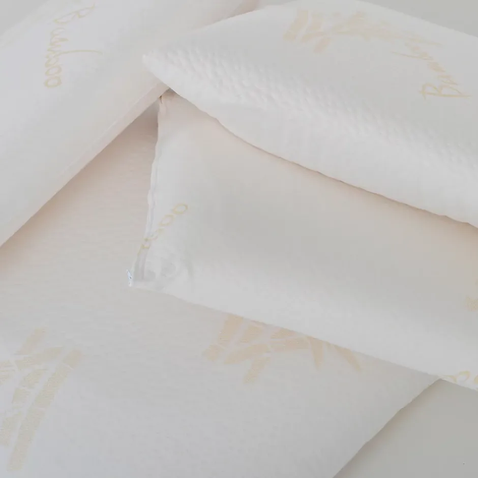 Olympe Literie Lot de 4 oreillers Bamboo 40x60 cm Mémoire de forme Best