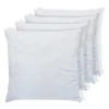 Vente-unique Lot de 4 oreillers câlin 60 x 60 cm - 400 gr - Blanc - TORIVIA Outlet