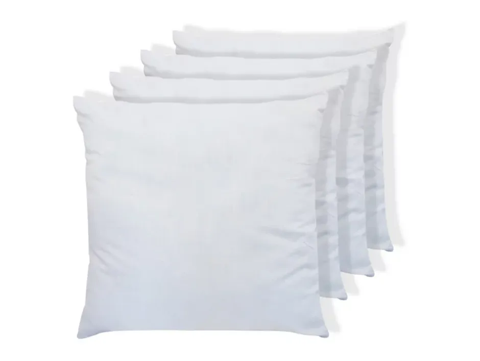Vente-unique Lot de 4 oreillers câlin 60 x 60 cm - 400 gr - Blanc - TORIVIA Outlet