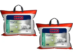 Dodo Lot de 2 oreillers ergonomiques à mémoire de forme - 45x70 cm - VEGETAL Online