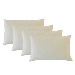 Olympe Literie Lot de 4 oreillers Flocons 30x50 cm Mémoire de forme