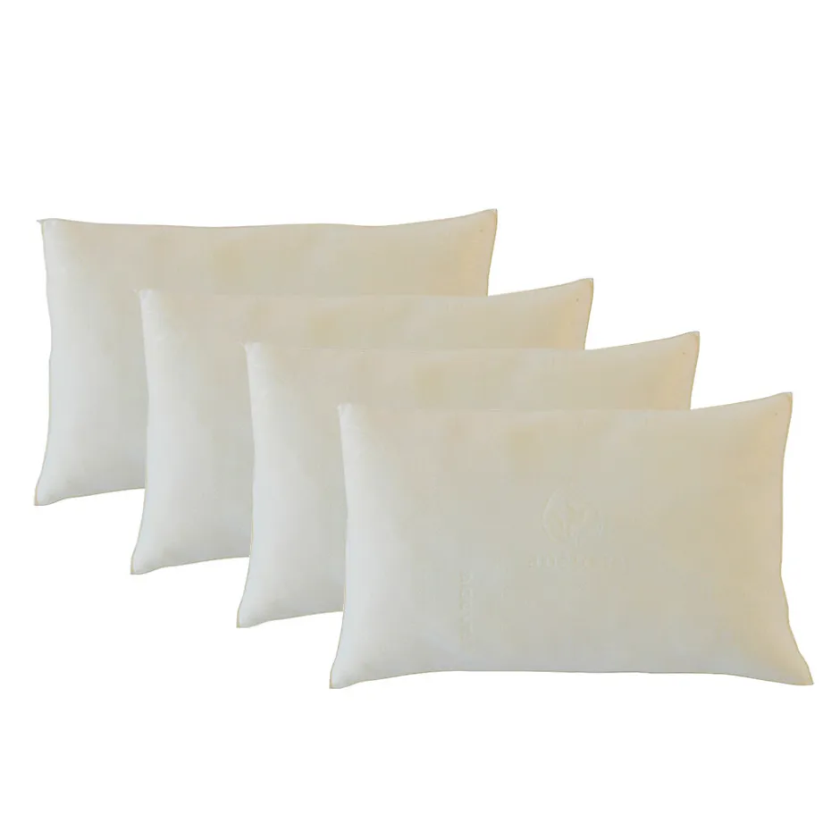 Olympe Literie Lot de 4 oreillers Flocons 30x50 cm Mémoire de forme