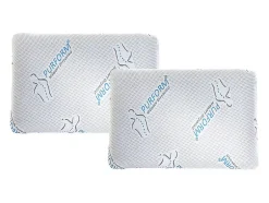 Vente-unique Lot de 2 oreillers mémoire de forme anti acariens 60 x 40 cm PURFORM - SIRONA