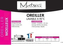 Mortreux Lot De 2 Oreillers Moelleux Polycoton à Bouillir - 50 x 70 - 31144 Outlet