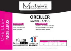 Mortreux Lot De 2 Oreillers Moelleux Polycoton à Bouillir - 60 x 60 - 31145 Best