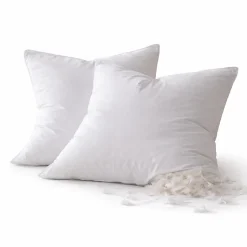 Mortreux Lot De 2 Oreillers Plumettes Percale De Coton - 60x60 - 476 Online