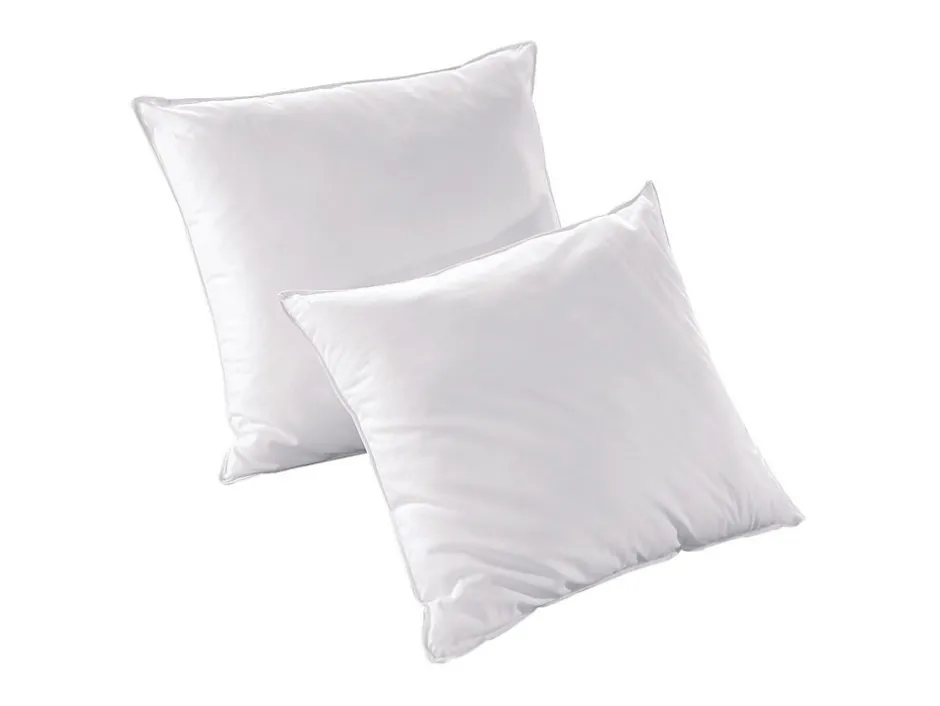 Vente-unique Lot de 2 oreillers recyclés 60 x 60 cm de DREAMEA - Enveloppe 100% microfibre - ROSA
