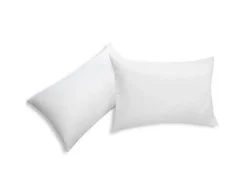 Vente-unique Lot de 2 oreillers recyclés 45 x 70 cm de DREAMEA - Enveloppe 100% microfibre - ROSA