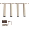 Vente-unique Lot de 6 pieds cylindriques pour cadres à lattes - Beige - BOLGARE Outlet