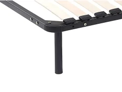 Vente-unique Lot de 6 pieds cylindriques pour cadre à lattes - Noirs - BOLGARE