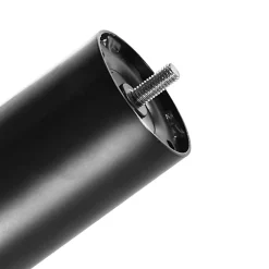 Juanio Lot de 4 pieds de lit à visser pour sommier tapissier couleur noir - Hauteur 40 cm x diamètre 5 cm, pas de vis de 10 mm Best
