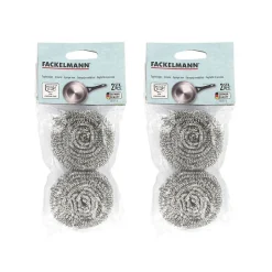 Lot de 4 éponges inox à récurer Fackelmann Tecno