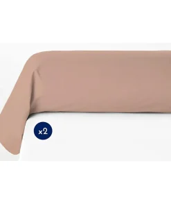 Lovely Home Lot de 2 taies de traversin - - LH71618 - 85 x 185 cm - Rose Hot