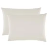 Sleep Retreat Lot de 2 taies d'oreiller "Drift" pur coton teint lavé 57 fils/cm² toutes dimensions - Ecru - Taies d'oreiller 50 x 70 cm x 2 Hot