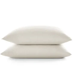 Sleep Retreat Lot de 2 taies d'oreiller "Drift" pur coton teint lavé 57 fils/cm² toutes dimensions - Ecru - Taies d'oreiller 50 x 70 cm x 2 Hot
