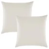 Sleep Retreat Lot de 2 taies d'oreiller "Drift" pur coton teint lavé 57 fils/cm² toutes dimensions - Ecru - Taies d'oreiller 63 x 63 cm x 2