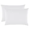Sleep Retreat Lot de 2 taies d'oreiller "Drift" pur coton teint lavé 57 fils/cm² toutes dimensions - Blanc - Taies d'oreiller 50 x 70 cm x 2