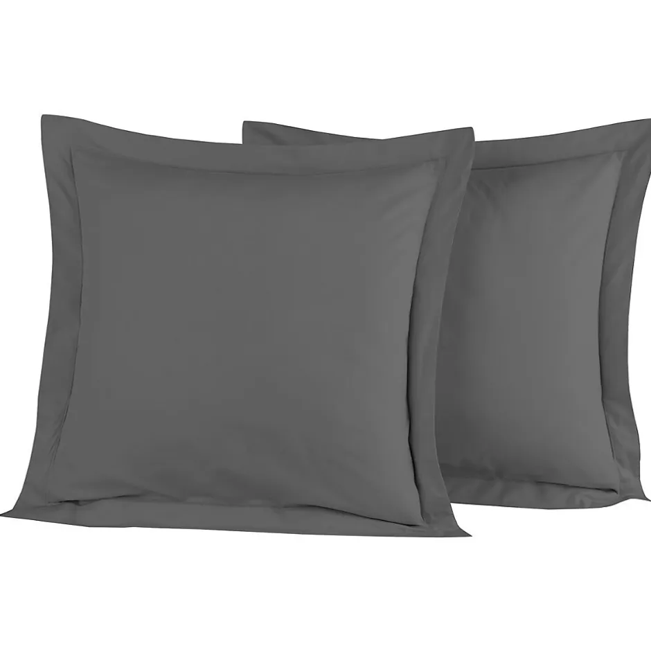 Sensei Maison Lot de 2 taies d'oreiller en percale de coton Galet 65x65 cm SOFT PERCALE Outlet