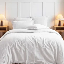 Sensei Maison Lot de 2 taies d'oreiller en gaze de coton Blanc 50x70 cm LOFT Clearance