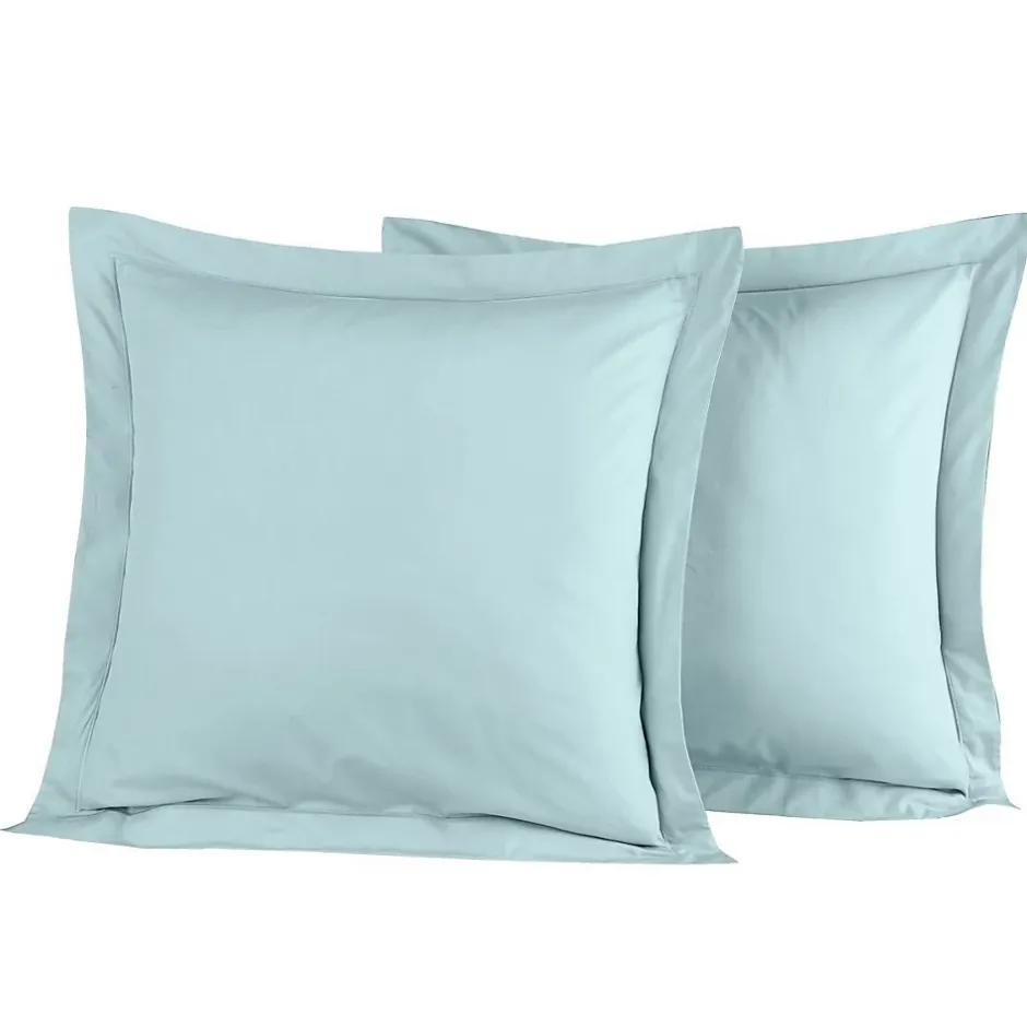Sensei Maison Lot de 2 taies d'oreiller en percale de coton Bleu Arctic 65x65 cm SOFT PERCALE New