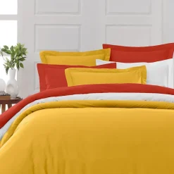 Sensei Maison Lot de 2 taies d'oreiller en percale de coton Terracota 65x65 cm SOFT PERCALE