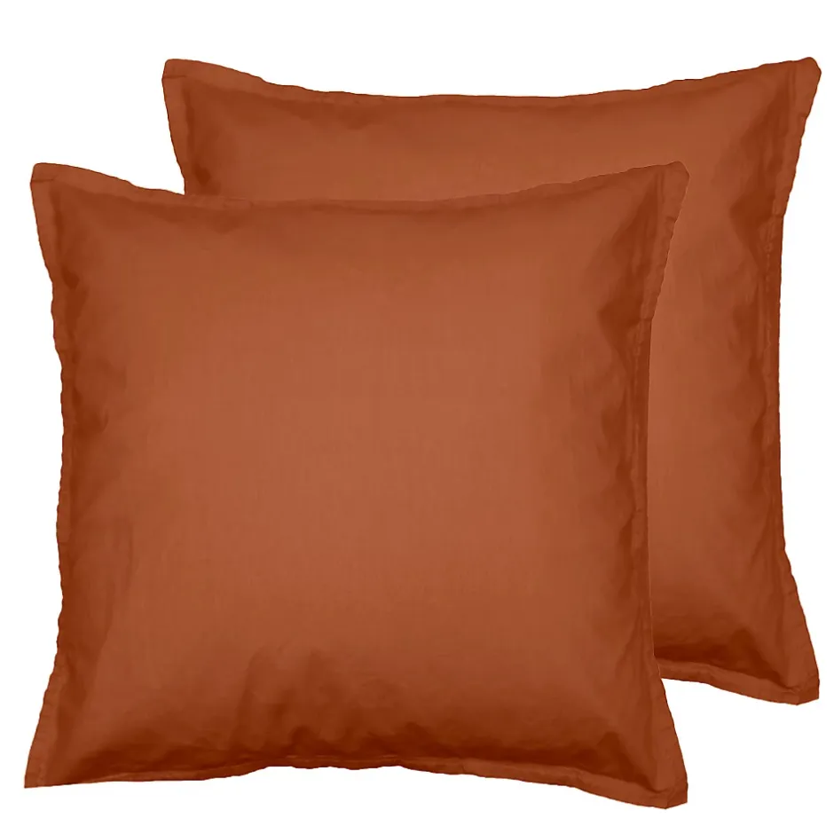 Sensei Maison Lot de 2 taies d'oreiller en flanelle de coton Auburn 65x65 cm KLAPPEN Online