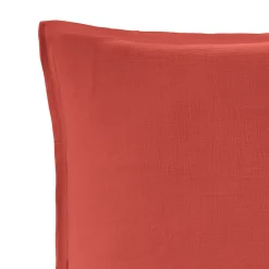 Sensei Maison Lot de 2 taies d'oreiller en gaze de coton Terracota 65x65 cm LOFT