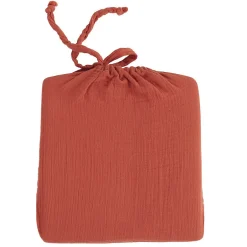 Sensei Maison Lot de 2 taies d'oreiller en gaze de coton Terracota 65x65 cm LOFT