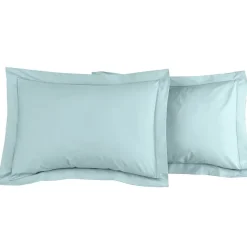 Sensei Maison Lot de 2 taies d'oreiller en percale de coton Bleu Arctic 50x70 cm SOFT PERCALE