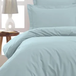 Sensei Maison Lot de 2 taies d'oreiller en percale de coton Bleu Arctic 50x70 cm SOFT PERCALE