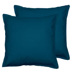 Sensei Maison Lot de 2 taies d'oreiller en flanelle de coton Indigo 65x65 cm KLAPPEN Best