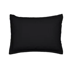 Sensei Maison Lot de 2 taies d'oreiller en flanelle de coton Anthracite 50x70 cm KLAPPEN