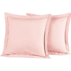 Sensei Maison Lot de 2 taies d'oreiller en percale de coton Poudre 65x65 cm SOFT PERCALE New
