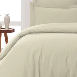 Sensei Maison Lot de 2 taies d'oreiller en percale de coton Ficelle 65x65 cm SOFT PERCALE