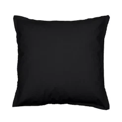 Sensei Maison Lot de 2 taies d'oreiller en flanelle de coton Anthracite 65x65 cm KLAPPEN
