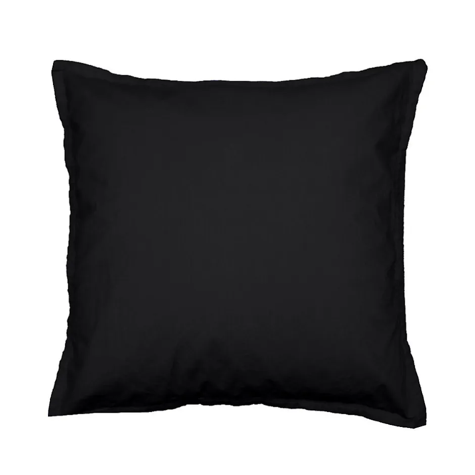 Sensei Maison Lot de 2 taies d'oreiller en flanelle de coton Anthracite 65x65 cm KLAPPEN