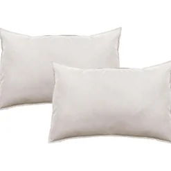Vent Du Sud Lot de 2 taies d'oreiller Palace pur coton teint lavé 63 fils/cm² - Palace Naturel - Lot de 2 taies d'oreiller 50 x 70