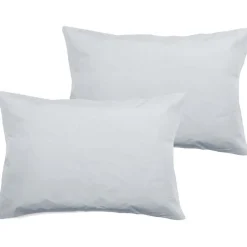 Vent Du Sud Lot de 2 taies d'oreiller percale pur coton peigné longues fibres 80 fils/cm² - Neige - Lot de 2 taies d'oreiller 50 x Clearance
